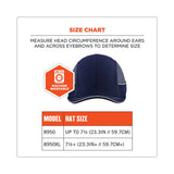 Skullerz 8950 Bump Cap Hat, Micro Brim, Navy, Ships In 1-3 Business Days