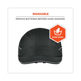 Skullerz 8965 Lightweight Bump Cap Hat With Led Lighting, Short Brim, Black, Ships In 1-3 Business Days