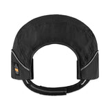 Skullerz 8965 Lightweight Bump Cap Hat With Led Lighting, Long Brim, Black, Ships In 1-3 Business Days