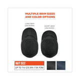 Skullerz 8965 Lightweight Bump Cap Hat With Led Lighting, Long Brim, Black, Ships In 1-3 Business Days