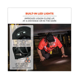 Skullerz 8965 Lightweight Bump Cap Hat With Led Lighting, Long Brim, Black, Ships In 1-3 Business Days