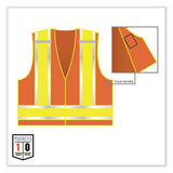 Glowear 8245psv Class 2 Public Safety Vest, Polyester, 6x-large/7x-large, Orange, Ships In 1-3 Business Days