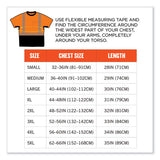 Glowear 8283bk Class 2 Lightweight Performance Hi-vis T-shirt, Polyester, 4x-large, Orange, Ships In 1-3 Business Days