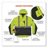 Glowear 8275 Class 2 Heavy-duty Hi-vis Workwear Sherpa Lined Jacket, Small, Lime, Ships In 1-3 Business Days