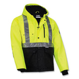 Glowear 8275 Class 2 Heavy-duty Hi-vis Workwear Sherpa Lined Jacket, Medium, Lime, Ships In 1-3 Business Days
