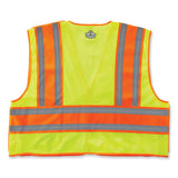 Glowear 8245psv Class 2 Public Safety Vest, Polyester, 6x-large/7x-large, Lime, Ships In 1-3 Business Days