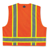 Glowear 8248z Class 2 Two-tone Surveyors Zipper Vest, Polyester, 4x-large/5x-large, Orange, Ships In 1-3 Business Days
