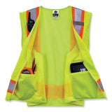 Glowear 8248z Class 2 Two-tone Surveyors Zipper Vest, Polyester, 2x-large/3x-large, Lime, Ships In 1-3 Business Days