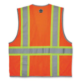 Glowear 8246z Class 2 Two-tone Mesh Reflective Binding Zipper Vest, Polyester, Small/med, Orange, Ships In 1-3 Business Days