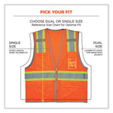 Glowear 8246z Class 2 Two-tone Mesh Reflective Binding Zipper Vest, Polyester, Large/xl, Orange, Ships In 1-3 Business Days