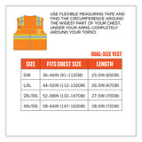 Glowear 8246z Class 2 Two-tone Mesh Reflective Binding Zipper Vest, Polyester, 4xl/5xl, Orange, Ships In 1-3 Business Days