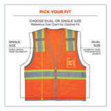 Glowear 8246z Class 2 Two-tone Mesh Reflective Binding Zipper Vest, Polyester, 4xl/5xl, Orange, Ships In 1-3 Business Days