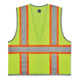 Glowear 8246z Class 2 Two-tone Mesh Reflective Binding Zipper Vest, Polyester, Small/medium, Lime, Ships In 1-3 Business Days