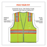 Glowear 8246z Class 2 Two-tone Mesh Reflective Binding Zipper Vest, Polyester, 2x-large/3xl, Lime, Ships In 1-3 Business Days