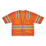 Glowear 8346z Class 3 Two-tone Hi-vis Surveyor Zipper Vest, 4x-large/5x-large, Orange, Ships In 1-3 Business Days