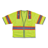 Glowear 8346z Class 3 Two-tone Hi-vis Surveyor Zipper Vest, Large/x-large, Lime, Ships In 1-3 Business Days