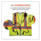 Glowear 8231tv Class 2 Hi-vis Tool Tethering Safety Vest, Polyester, Small/medium, Lime, Ships In 1-3 Business Days