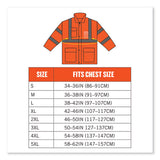 Glowear 8365 Class 3 Hi-vis Rain Jacket, Polyester, Small, Orange, Ships In 1-3 Business Days