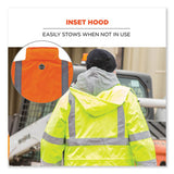 Glowear 8365 Class 3 Hi-vis Rain Jacket, Polyester, Small, Orange, Ships In 1-3 Business Days