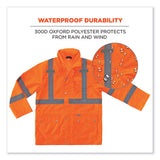 Glowear 8365 Class 3 Hi-vis Rain Jacket, Polyester, 2x-large, Orange, Ships In 1-3 Business Days