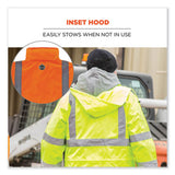 Glowear 8365 Class 3 Hi-vis Rain Jacket, Polyester, 3x-large, Orange, Ships In 1-3 Business Days