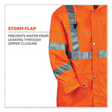 Glowear 8365 Class 3 Hi-vis Rain Jacket, Polyester, 5x-large, Orange, Ships In 1-3 Business Days