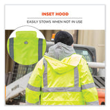 Glowear 8365 Class 3 Hi-vis Rain Jacket, Polyester, X-large, Lime, Ships In 1-3 Business Days