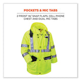 Glowear 8365 Class 3 Hi-vis Rain Jacket, Polyester, 3x-large, Lime, Ships In 1-3 Business Days