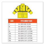 Glowear 8365 Class 3 Hi-vis Rain Jacket, Polyester, 3x-large, Lime, Ships In 1-3 Business Days
