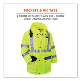 Glowear 8365 Class 3 Hi-vis Rain Jacket, Polyester, 5x-large, Lime, Ships In 1-3 Business Days