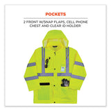 Glowear 8366 Class 3 Lightweight Hi-vis Rain Jacket, Polyester, Medium, Lime, Ships In 1-3 Business Days