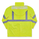 Glowear 8366 Class 3 Lightweight Hi-vis Rain Jacket, Polyester, X-large, Lime, Ships In 1-3 Business Days