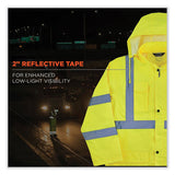 Glowear 8366 Class 3 Lightweight Hi-vis Rain Jacket, Polyester, X-large, Lime, Ships In 1-3 Business Days