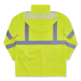 Glowear 8366 Class 3 Lightweight Hi-vis Rain Jacket, Polyester, 4x-large, Lime, Ships In 1-3 Business Days