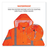 Glowear 8366 Class 3 Lightweight Hi-vis Rain Jacket, Polyester, Small, Orange, Ships In 1-3 Business Days