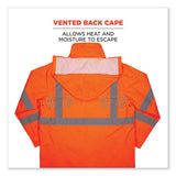 Glowear 8366 Class 3 Lightweight Hi-vis Rain Jacket, Polyester, Small, Orange, Ships In 1-3 Business Days