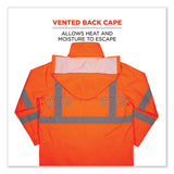 Glowear 8366 Class 3 Lightweight Hi-vis Rain Jacket, Polyester, Large, Orange, Ships In 1-3 Business Days
