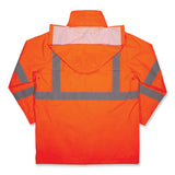 Glowear 8366 Class 3 Lightweight Hi-vis Rain Jacket, Polyester, X-large, Orange, Ships In 1-3 Business Days