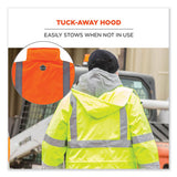 Glowear 8366 Class 3 Lightweight Hi-vis Rain Jacket, Polyester, 2x-large, Orange, Ships In 1-3 Business Days