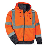 Glowear 8379 Class 3 Hi-vis Fleece Lined Bomber Jacket, Orange, 4x-large, Ships In 1-3 Business Days