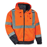 Glowear 8379 Class 3 Hi-vis Fleece Lined Bomber Jacket, Orange, 5x-large, Ships In 1-3 Business Days