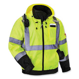 Glowear 8379 Class 3 Hi-vis Fleece Lined Bomber Jacket, Lime, Small, Ships In 1-3 Business Days