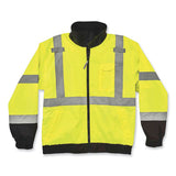 Glowear 8379 Class 3 Hi-vis Fleece Lined Bomber Jacket, Lime, 2x-large, Ships In 1-3 Business Days