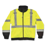 Glowear 8379 Class 3 Hi-vis Fleece Lined Bomber Jacket, Lime, 3x-large, Ships In 1-3 Business Days