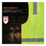 Glowear 8249z-s Single Size Class 2 Economy Surveyors Zipper Vest, Polyester, X-large, Lime, Ships In 1-3 Business Days