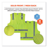 Glowear 8249z-s Single Size Class 2 Economy Surveyors Zipper Vest, Polyester, X-large, Lime, Ships In 1-3 Business Days