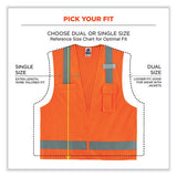 Glowear 8249z-s Single Size Class 2 Economy Surveyors Zipper Vest, Polyester, 3x-large, Orange, Ships In 1-3 Business Days