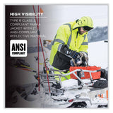 Glowear 8384 Class 3 Hi-vis Quilted Thermal Parka, 3x-large, Lime, Ships In 1-3 Business Days