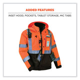 Glowear 8381 Class 3 Hi-vis 4-in-1 Quilted Bomber Jacket, Orange, Large, Ships In 1-3 Business Days