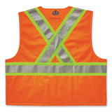 Glowear 8235zx Class 2 Two-tone X-back Vest, Polyester, 4x-large/5x-large, Orange, Ships In 1-3 Business Days